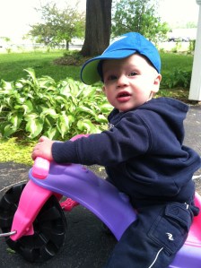 Cruising. Somehow his hat is always crooked. Must be his swagger.